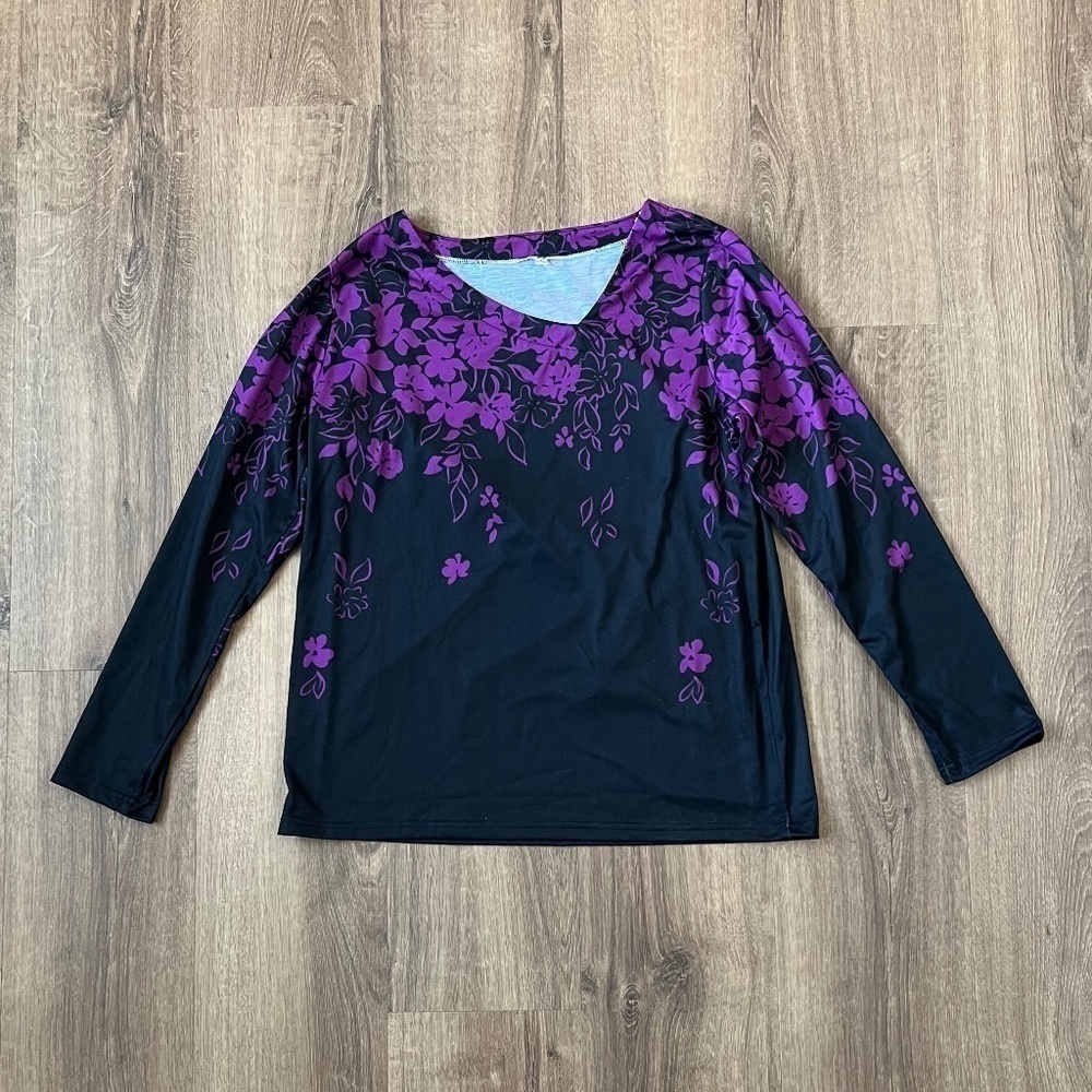 3 Top Bundle Purple and B&W Size L - Picture 13 of 16